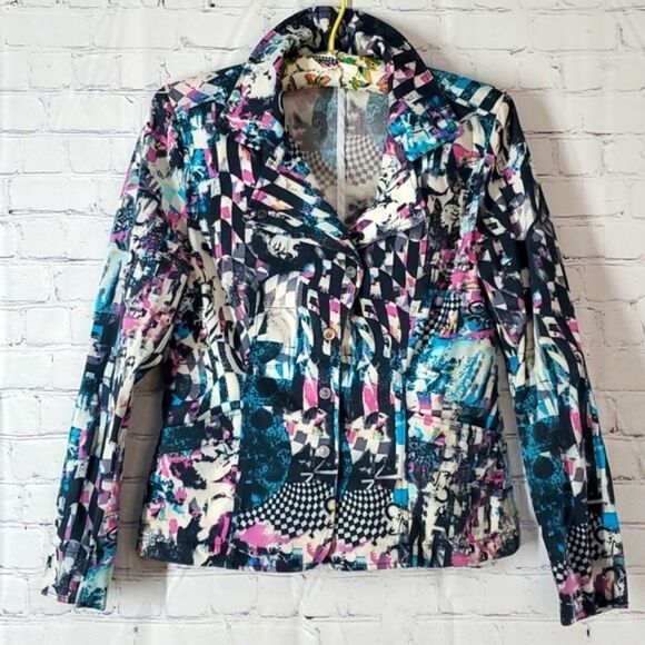 Vero Moda  Made in Italy Fun Funky Wearable Art Michelangelo Blazer Jacket🇮🇹 - Picture 1 of 13